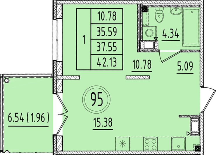 ОК 6.4. корпус 1 квартира 95