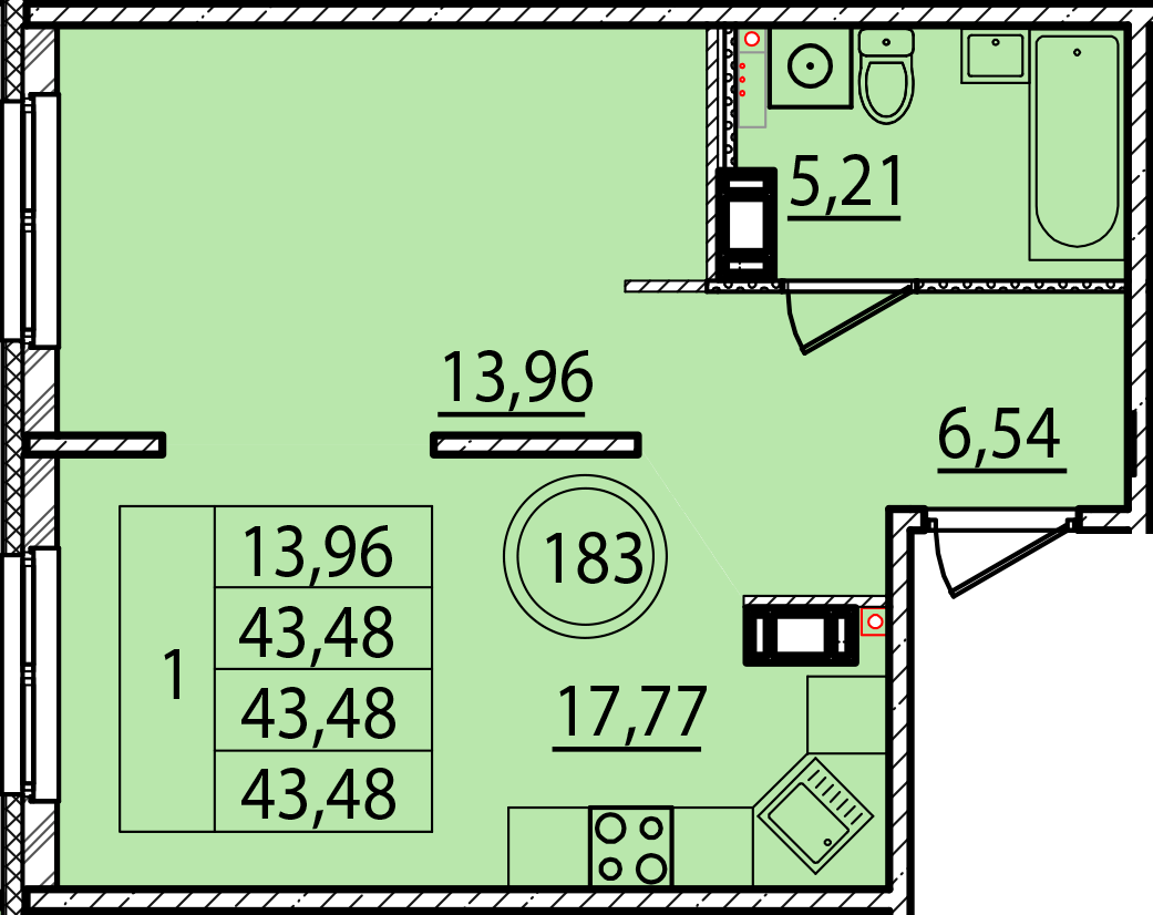 ОК 15 корпус 1 квартира 183