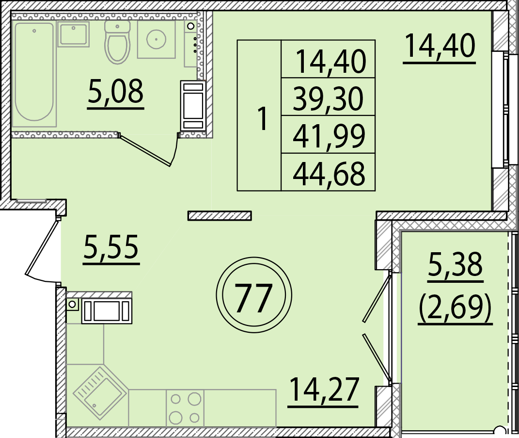 ОК 15 корпус 2 квартира 77