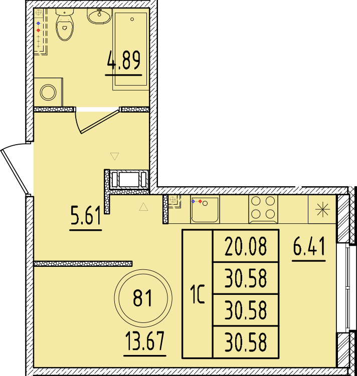 ОК 17 корпус 1 квартира 81
