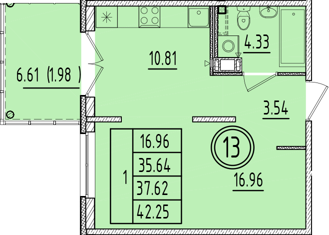 ОК 6.4. корпус 1 квартира 13