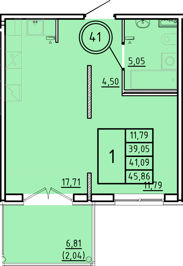 ОК 16 корпус 1 квартира 41