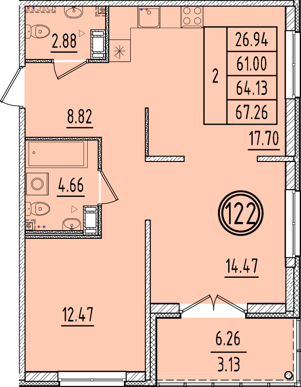 ОК 6.4. корпус 2 квартира 122