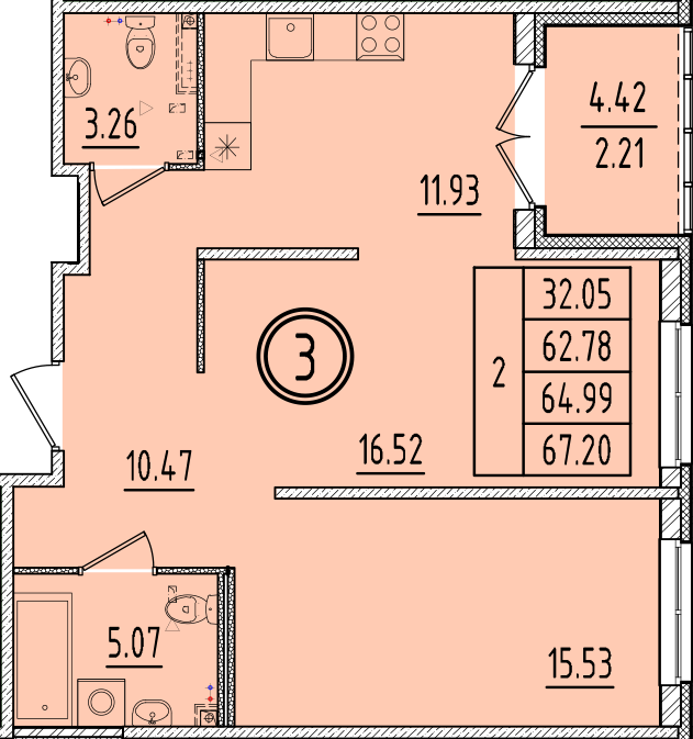 ОК 6.4. корпус 2 квартира 3
