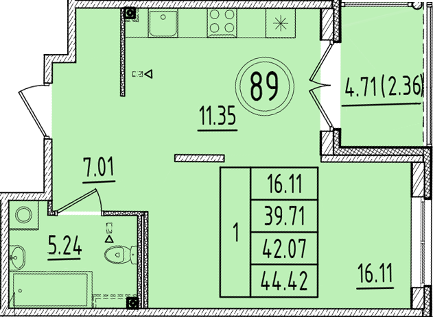 ОК 6.4. корпус 1 квартира 89