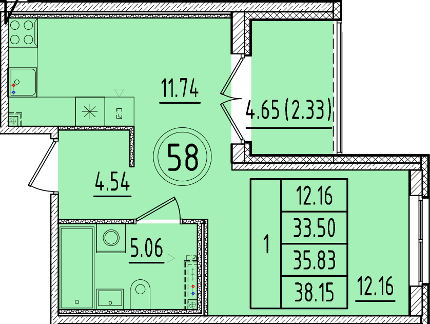 ОК 17 корпус 2 квартира 58