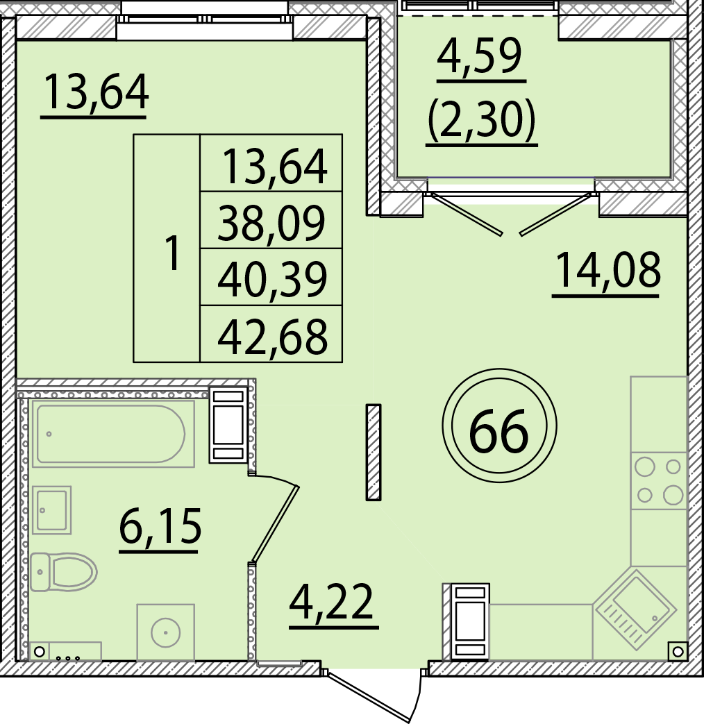 ОК 15 корпус 2 квартира 66