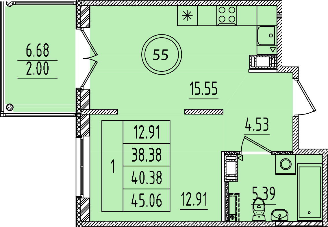 ОК 14 корпус 3 квартира 55