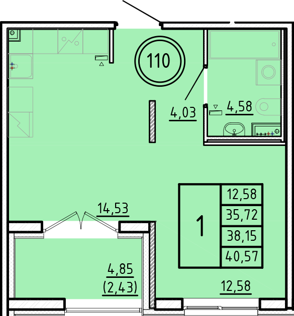 ОК 16 корпус 1 квартира 110