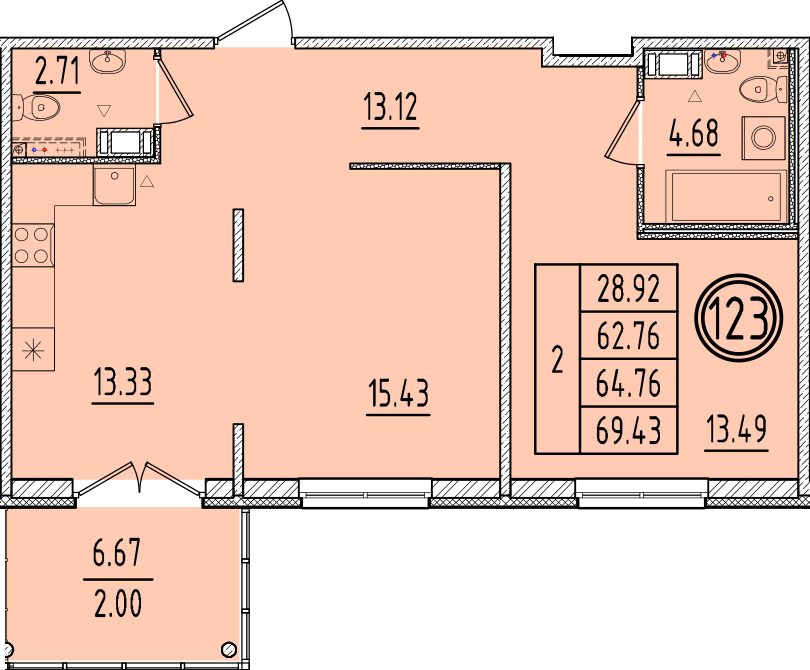 ОК 6.4. корпус 2 квартира 123