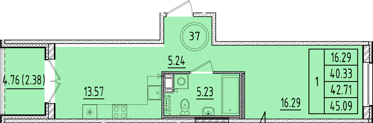 ОК 17 корпус 3 квартира 37