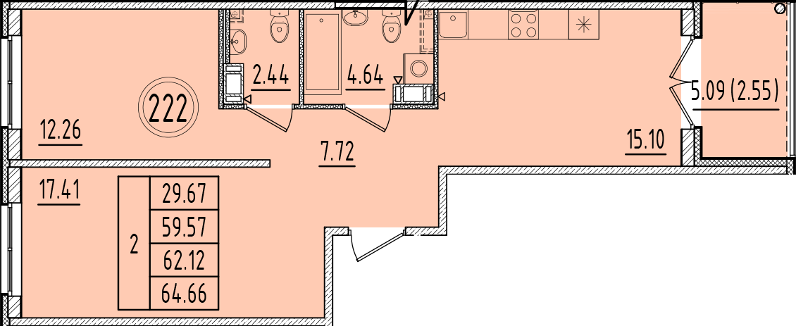 ОК 6.4. корпус 1 квартира 222