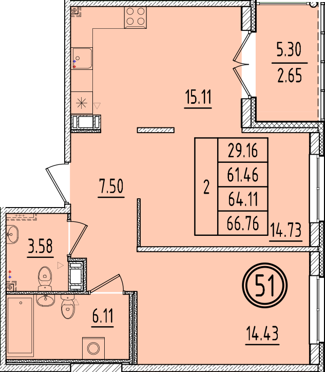 ОК 6.4. корпус 2 квартира 51