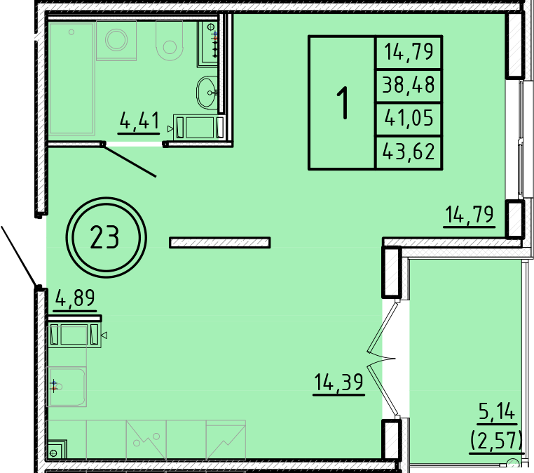 ОК 16 корпус 1 квартира 23