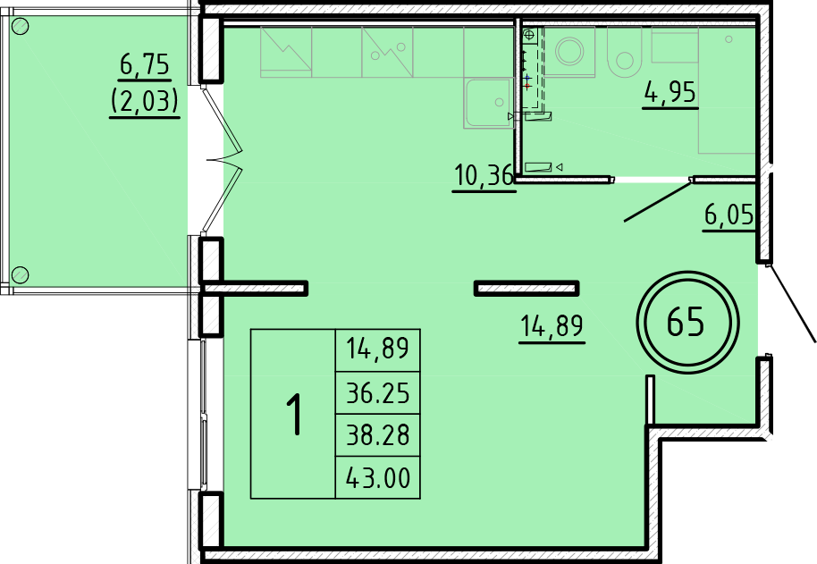 ОК 16 корпус 3 квартира 65