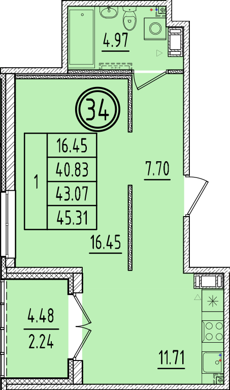 ОК 6.4. корпус 2 квартира 34