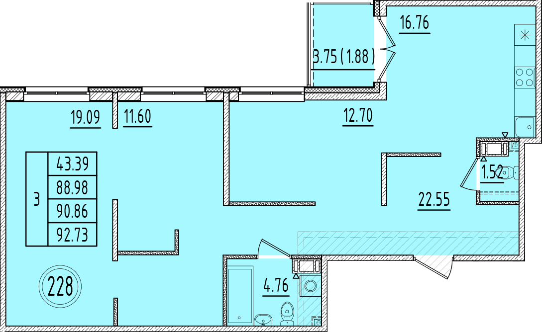 ОК 6.4. корпус 1 квартира 228