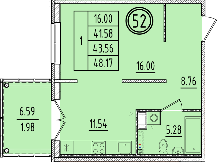 ОК 6.4. корпус 2 квартира 52