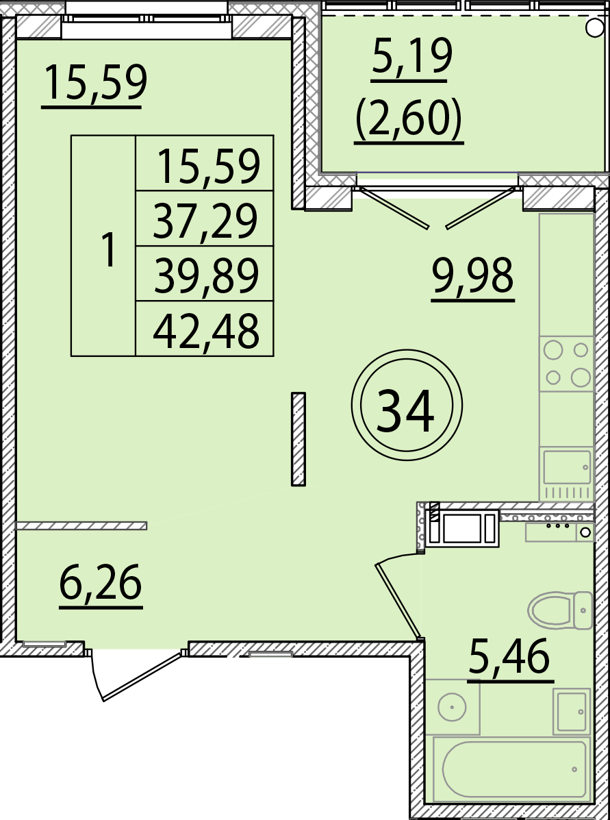 ОК 15 корпус 2 квартира 34