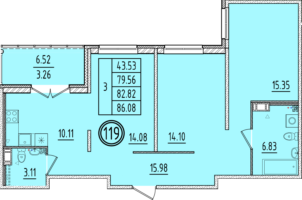 ОК 6.4. корпус 2 квартира 119