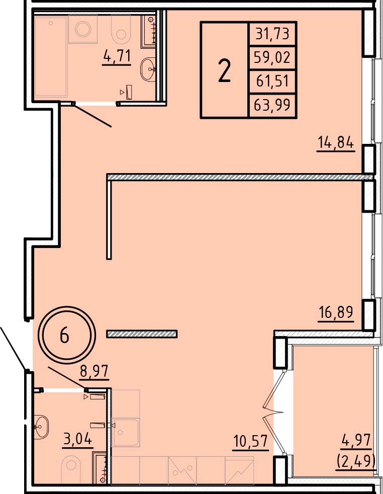 ОК 16 корпус 1 квартира 6