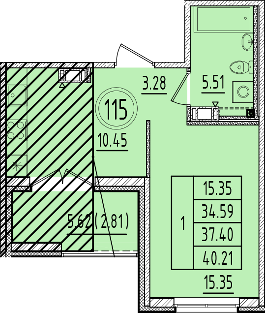 ОК 6.4. корпус 1 квартира 115