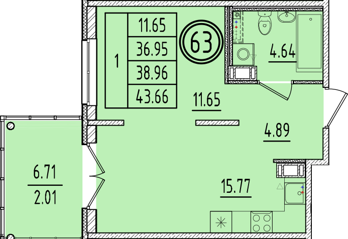 ОК 6.4. корпус 2 квартира 63