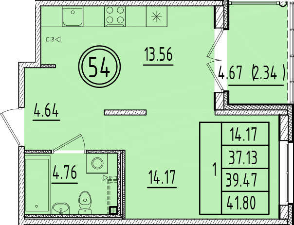 ОК 6.4. корпус 1 квартира 54