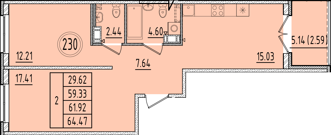 ОК 6.4. корпус 1 квартира 230