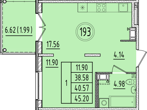 ОК 6.4. корпус 1 квартира 193