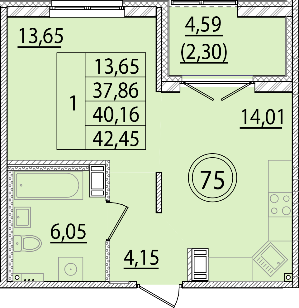 ОК 15 корпус 2 квартира 75