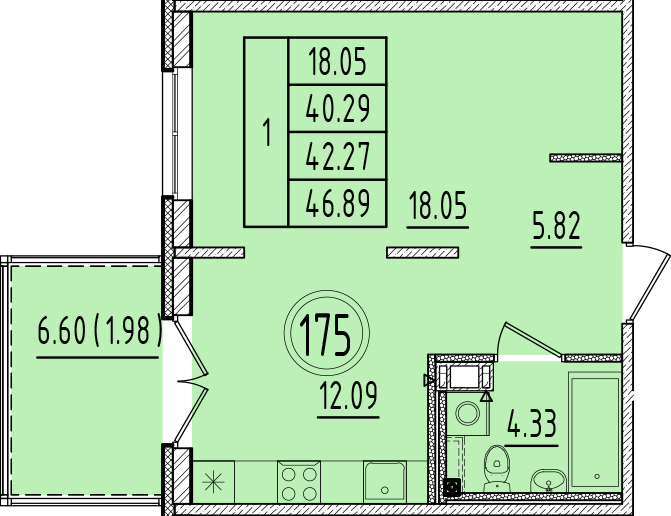 ОК 6.4. корпус 1 квартира 175