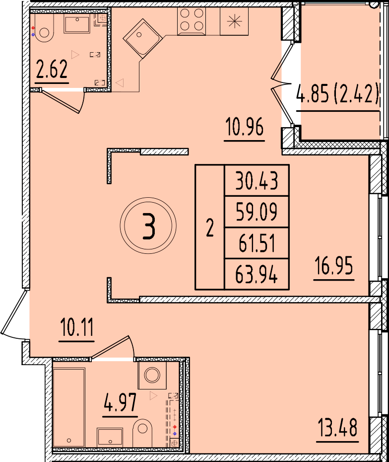 ОК 17 корпус 2 квартира 3