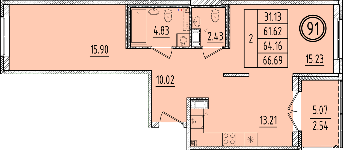 ОК 6.4. корпус 2 квартира 91