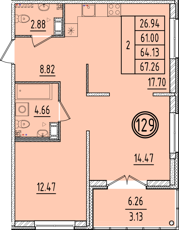 ОК 6.4. корпус 2 квартира 129