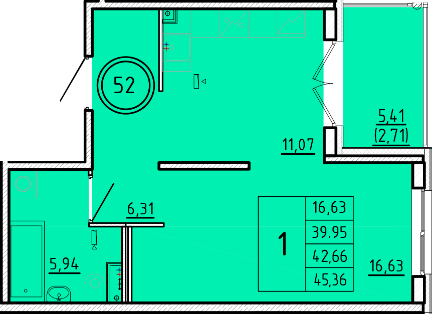 ОК 16 корпус 2 квартира 52