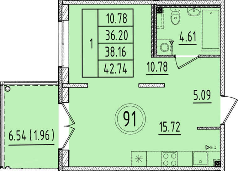 ОК 6.4. корпус 1 квартира 91