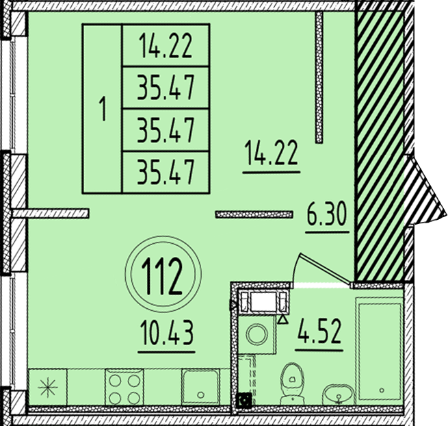 ОК 6.4. корпус 1 квартира 112