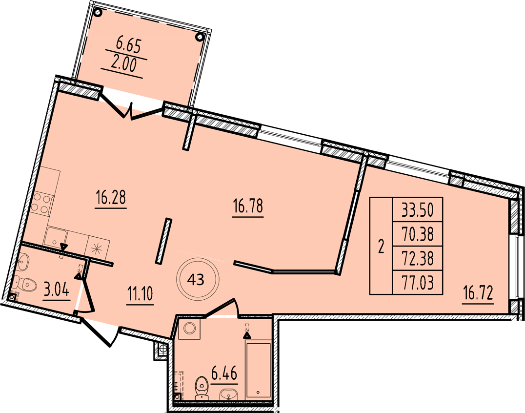 ОК 14 корпус 1 квартира 43